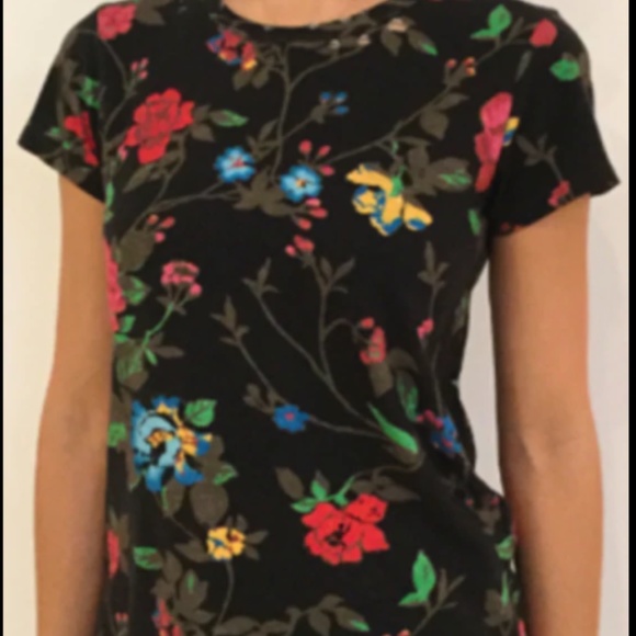 Pam & Gela floral slub jersey t shirt, large - Picture 2 of 5
